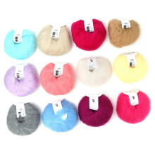 Long Wool Yarn 12-Color Soft Mohair Pashm Knit Angora Cozy & Warm Thread