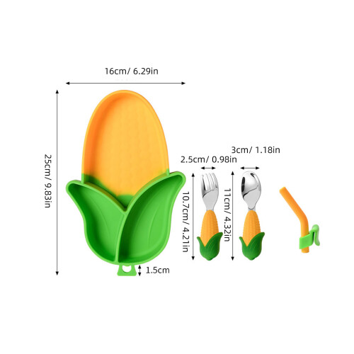5 Set Silicone Sugeplatta Med , Sugrör För 1