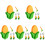 5 Set Silicone Sugeplatta Med , Sugrör För 3