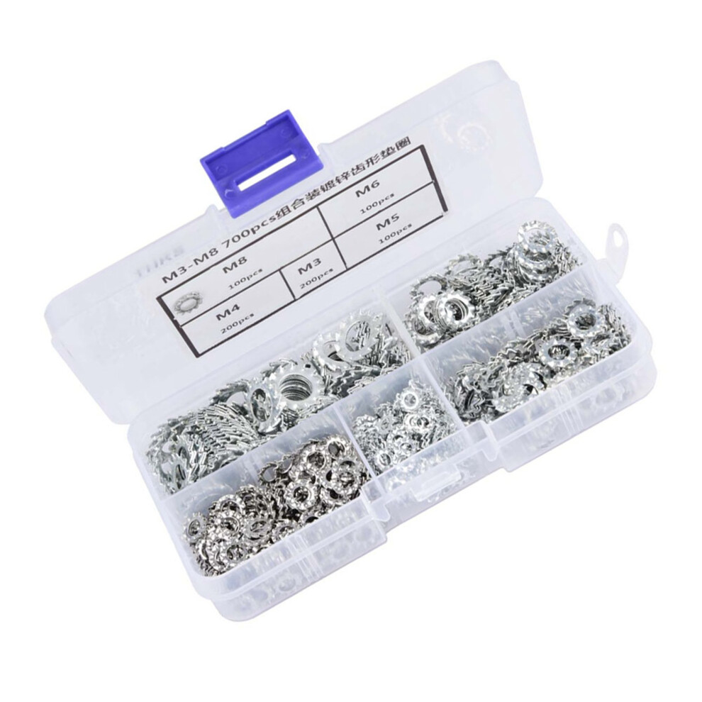 700Pcs Galvanized Lock Washers Set M3/M4/M5/M6/M8 For Fastening 4171363325324