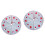 2Pcs Christmas Tree Skirts Grey Material Decorative Mat with Stitching 4