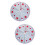 2Pcs Christmas Tree Skirts Grey Material Decorative Mat with Stitching 7