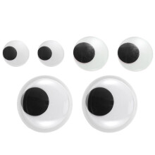 6Pcs Vita Vippande Glada Självhäftande Sticker