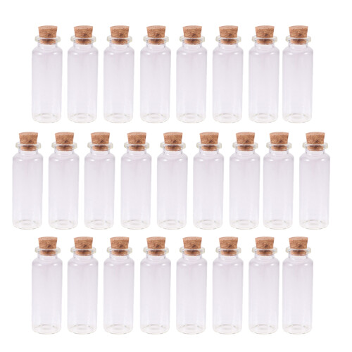 25 Pcs Korkproppar Glasflaskor 30 Ml För Bröllopsminnen 1
