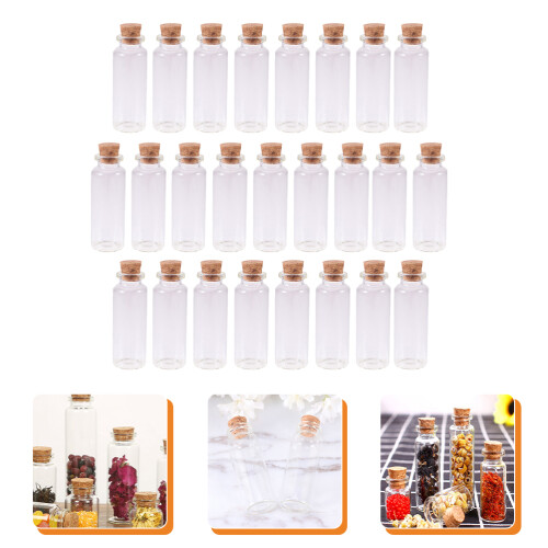 25 Pcs Korkproppar Glasflaskor 30 Ml För Bröllopsminnen 2