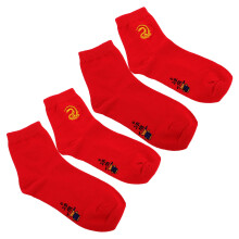 4 Stycken Unisex Röda Slangeårstrumpor Midjelånga Tubstrumpor