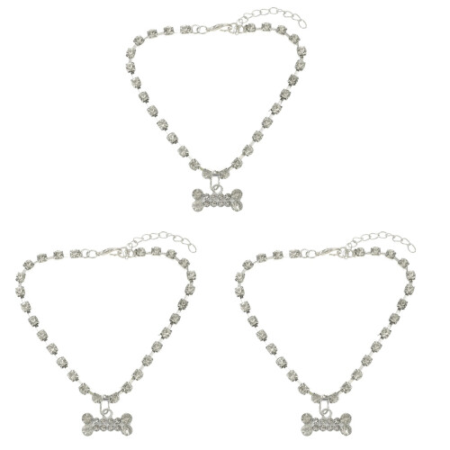 3Pcs Justerbart Halsband För Och Katt Med 1