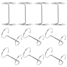 10Pcs Akryl Skylthållare Klick Ring Meny Ställ