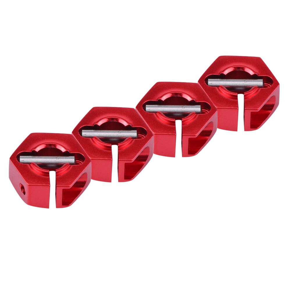 12Mm Hex Hub Adapter For 1/10 Scale Rc Car Universal Fit 6Mm Axle Red 4951363332740