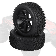 Rubber Tire Wheel 1/10 for RC Truck ZD Racing Buggy Crawler Car Black