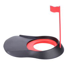 Golf Putting Practice System Flag & Cup Hole 1 Set Indoor/Outdoor Red B