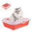 Pet Kattlitterbox Antisprick Katttoilettbricka Med Sandskopa 6