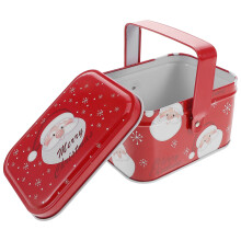 Festieve Kerst Met Handvat Voor Lekkernijen En Cadeautjes