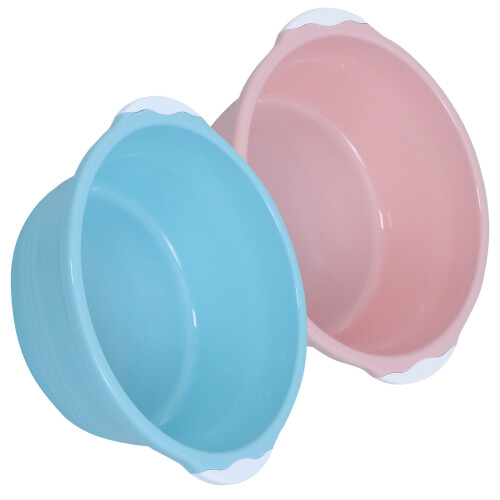 2St Plastisk Tvättställ Med Antisprutdesign För Badrum
