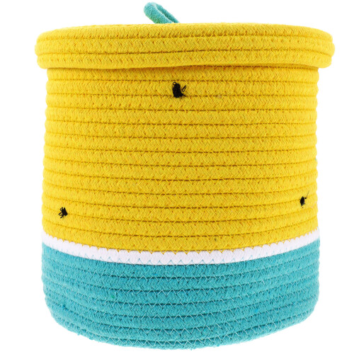 Låst Förvaringskorg Med Vattenmelon Design, Bomullslin 1