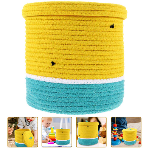 Låst Förvaringskorg Med Vattenmelon Design, Bomullslin 2
