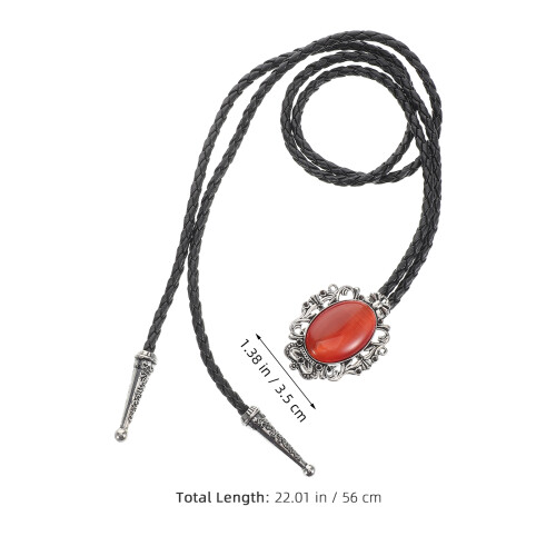 Västerländsk Bolo Tie Kattsöga PU-Snöre För 2