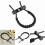 Adjustable Black Polyester Archery Compound Wrist Rope 23x7.5cm 4