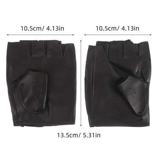 1 Par Fingerlösa Handskar – Halvfinger Steampunk Biker 2
