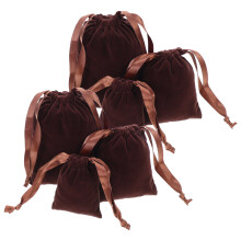 6Pcs Dragsnöre Sachet Finpåsar Små Smycken Presentförvaring