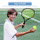 Beginner Tennis Training Ball with 4M Elastic Rubber String for Solo Play 12