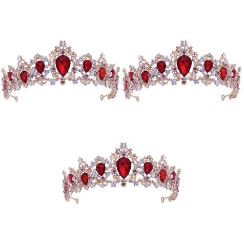 3Stk Wedding Tiara Für Damen Elegant Trageleicht 2