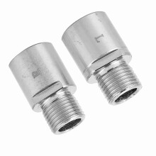 Road Bicycle Steel Pedal Extenders 17mm for Knee Comfort 9/16 Thread