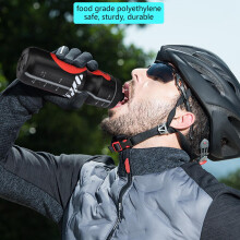 650ml Bicycle Water Bottle with Holder - Black Easy-Install Leak-Proof