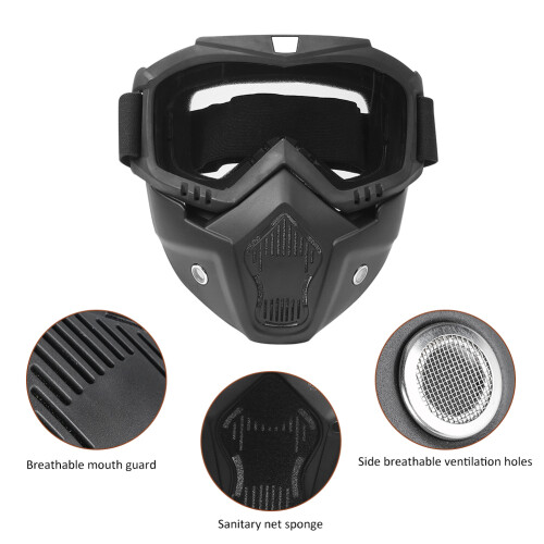 Abnehmbare Maskengoggles 18x18.5 cm Transparent