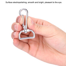 Stainless Steel Square Swivel Snap Hook for Luggage & Pets, Silver