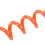 Orange 5.5mm Coiled Wrist Leash for Bodyboard Surfing, 5ft 5