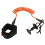 Orange 5.5mm Coiled Wrist Leash for Bodyboard Surfing, 5ft 9