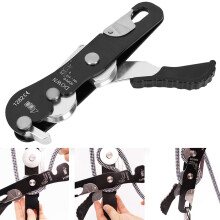 Self-Braking Climbing Descender with Heat-Reducing Grooves Compact & Light