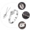 1Set Titanium Decoratieve Halsketting En Armband Set 8