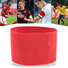 Red Adjustable Soccer Captain Armband - Elastic Fit 5 Color Options