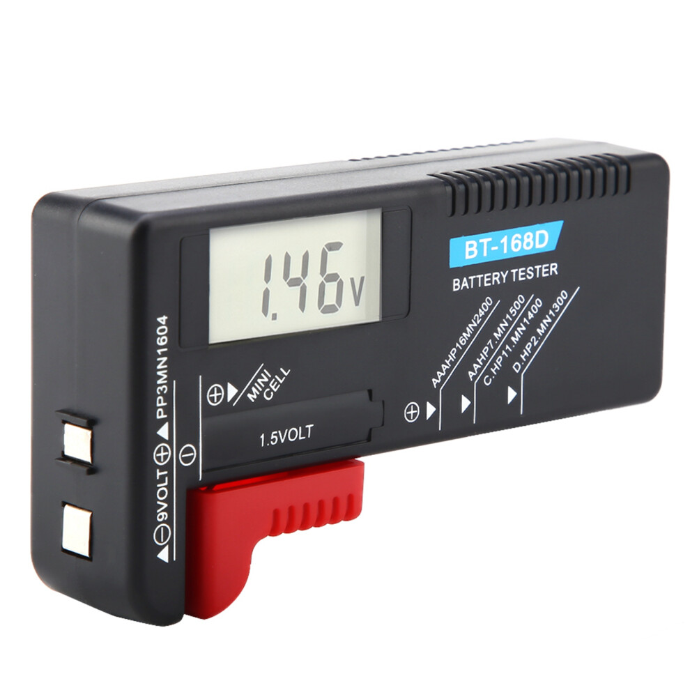 Digital Lcd Battery Test Tool Btâ168D For Aa Aaa C D 9V 1.5V Batteries 9401363338280