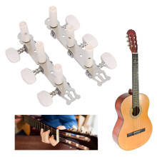 Gitarren-Stimmwirbel 2 Stück - Präzisionsknöpfe für klassische Gitarre Chromoberfläche