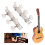 Guitar Tuning Pegs 2pcs - Precision Knobs for Classical Guitar Chrome Finish 1