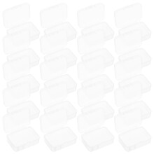 20Pcs Transparent Plast Förvaringslåda Med Lock För Små Föremål