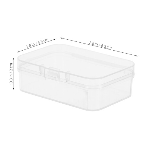 20Pcs Transparent Plast Förvaringslåda Med Lock För Små Föremål 2