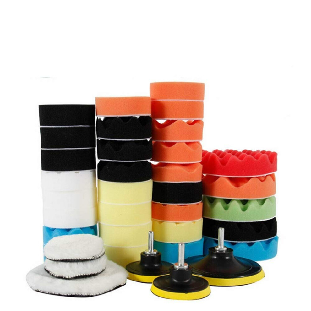 Sponge Waxing Polishing Pads 5Inch And 3Inch Sponge Disc Pad Set For Car Polisher, 2In1 Car Care Sponge Wheel 9067246986360