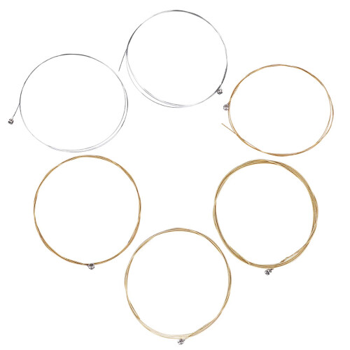 Durable Acoustic Guitar String Set 6Pcs Phosphor Copper Alloy Smooth