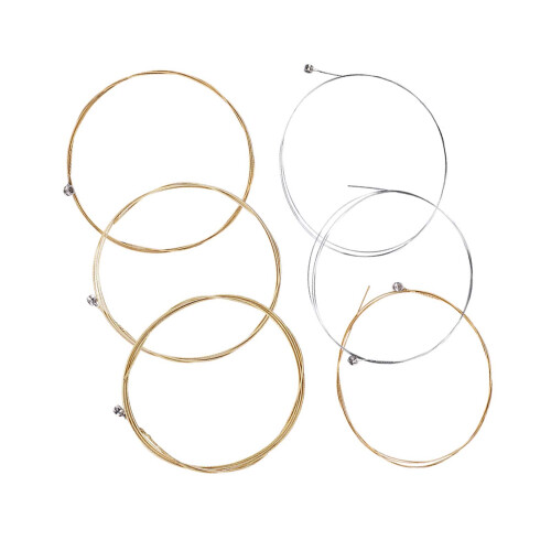 Durable Acoustic Guitar String Set 6Pcs Phosphor Copper Alloy Smooth 2