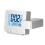 LED Multifunktionsprojektionswecker Temperaturanzeige USB Silber 7