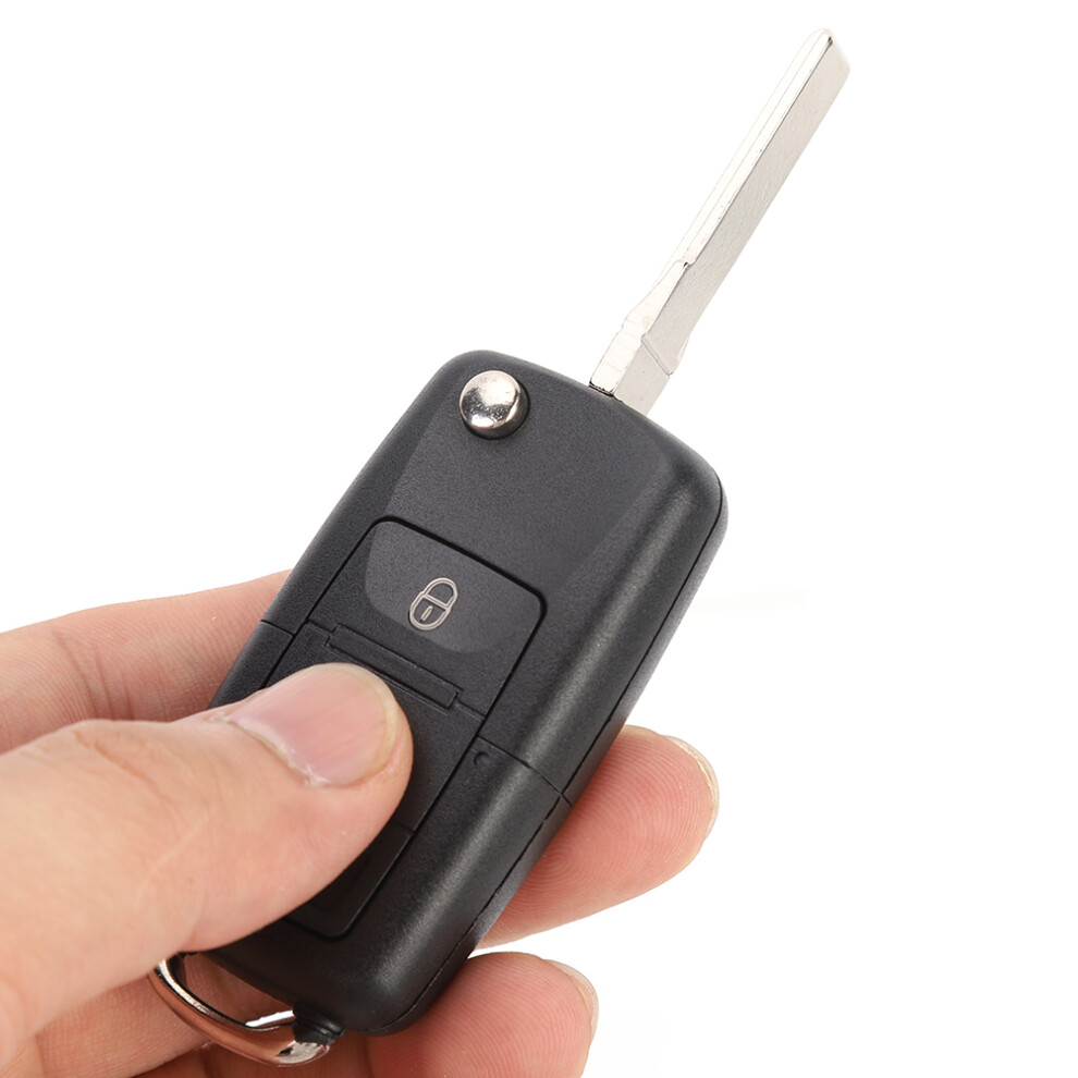 3 Button Folding Remote Shell For Bora 1995-2005, Sharan & Touran, Black 4331363341995