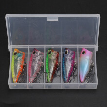5 Stück Mini Floating Popper 34 g, 4 cm, Farbe: Wie auf dem Bild
