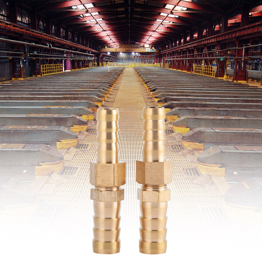 Brass Hose Barb Reducing Plug Connector 8Mm-10Mm 2Pcs 4681363343049