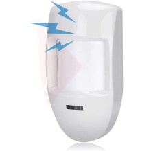 Bewegingssensor, infrarood bewegingsmelder met dubbele technologie en hoge gevoeligheid, ongevoelig voor licht, ideaal voor winkels, woningen en