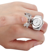 Red Owl Pattern Finger Ring Watch, Quartz, 24mm, Unisex