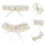 Beige Spetsband Stilren Benprydnad För 10